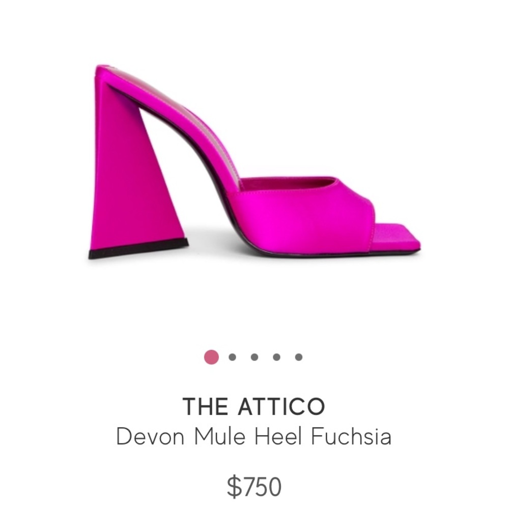 THE ATTICO Devon Mule Heel Fuchsia